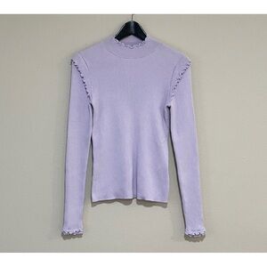 Hooked Up by IOT Lavender Cowl Neck Sweater